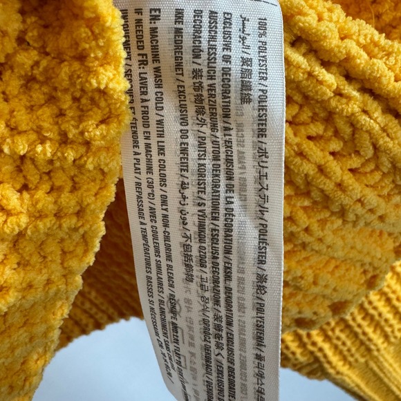 Hollister Yellow Knit Sweater Cropped Long Sleeve Women Size S - Picture 10 of 13